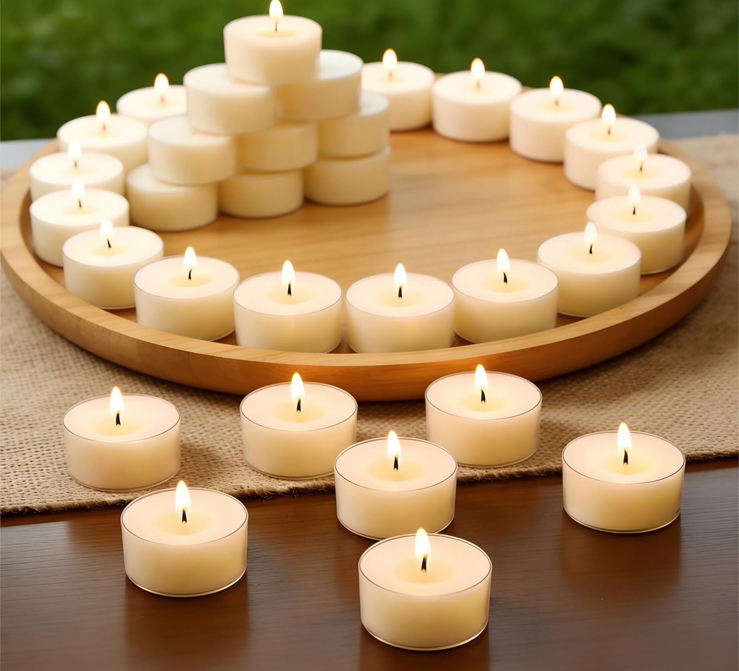 DILILILI Tea Lights Candles, Votive Candles Bulk 25 Pack, 4 Hour Long Burning Unscented Non-Toxic Soy Wax Tealight Candles for Wedding Centerpieces Home Decor Emergency Party Use