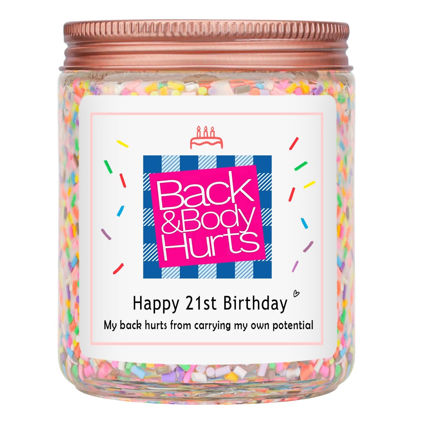 Homsolver 21st Birthday Gift for Her - Finally 21 Vanilla Cream Scented Candle, 21 Birthday Decorations for Her, Natural Soy Wax Candle for Daughter, Bestie, Sister, Best Friend
