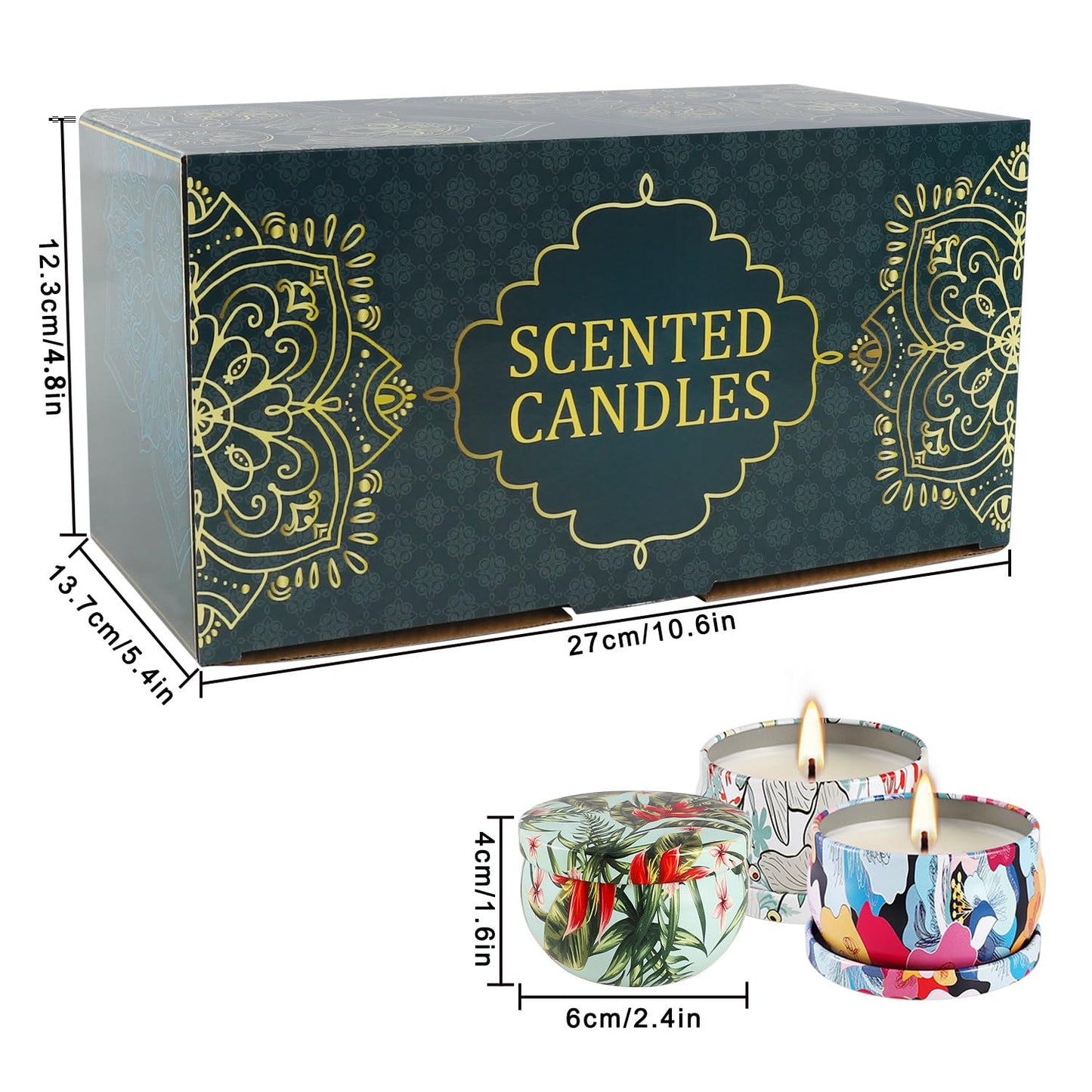 YOROXRG 24Pack Scented Candles, Soy Wax Travel Tin Jar Candles, Aromatherapy Candles for Home 2.5 OZ for Mom for Christmas, Birthday, Thanksgiving, Mother's Day, Valentine's Day