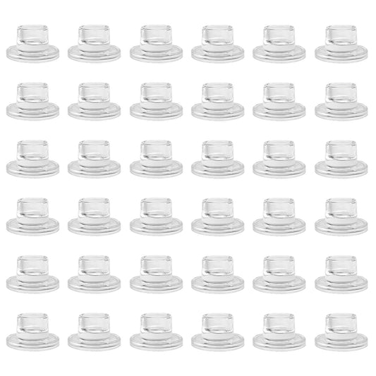 ZQXJWF Clear Glass Taper Candle Holders Set, Round Base Design, Elegant Dining Table Decor, for Table Centerpiece Wedding Party Advent Christmas Home Decorations(36, Clear)
