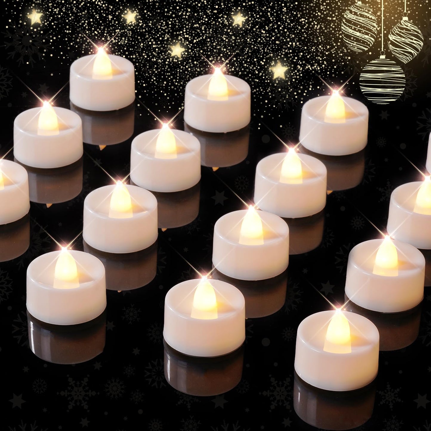 BEICHI 12-Pack Timer Tea Lights Candles Battery Operated, LED Tea Lights with Timer, Built-in 6 Hours Timer Flameless Tea Candle, Tealights Flickering Votive Candles 1.5'' D x 1.3'' H (Warm White)