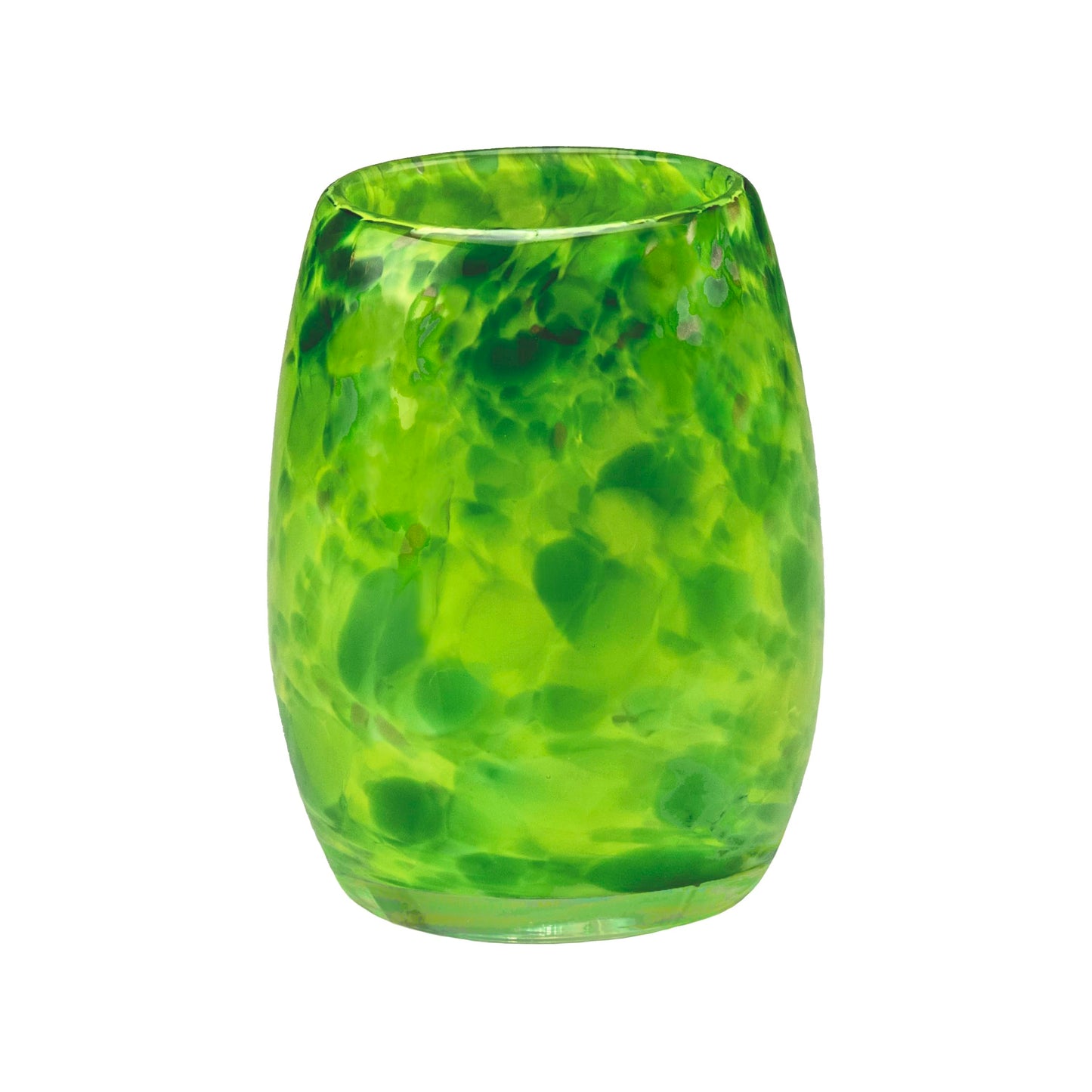 Totally Blown Glassworks Votive Candle Holder, Tea-Light, Handmade Blown Glass, Accent Vase, Centerpiece, Home Decor, Artist Dehanna Jones, Seattle, WA. (Green Emerald City)