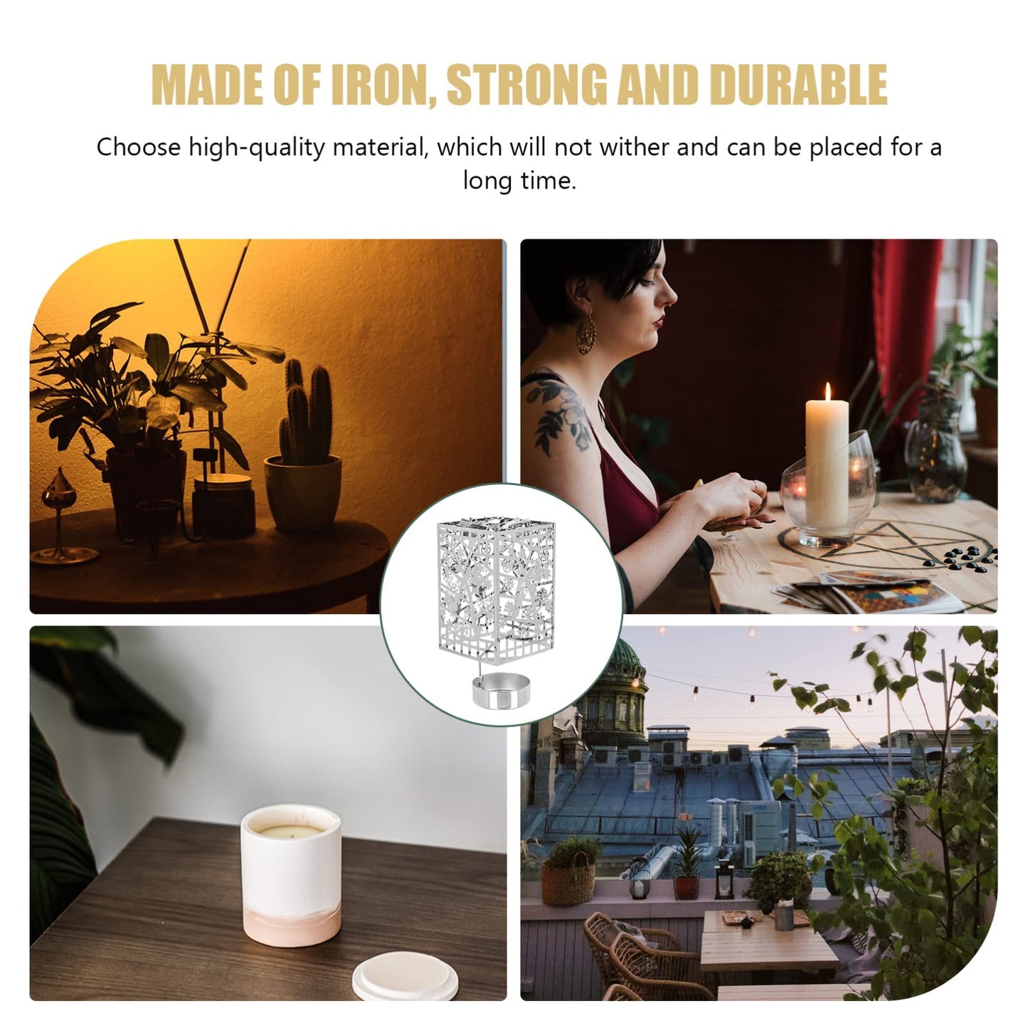 Romantic Candle Holder Creative Tray Decor Dinner Wedding Party Home Decor
