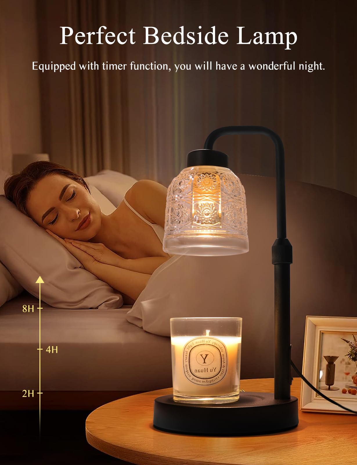 Yohonk Candle Warmer Lamp with Timer Dimmable, Adjustable Lamp Candle Warmer, Birthday Gifts for Women Mom, Wax Warmer Lamp for Scented Jar, House Warming Gifts New Home Decor