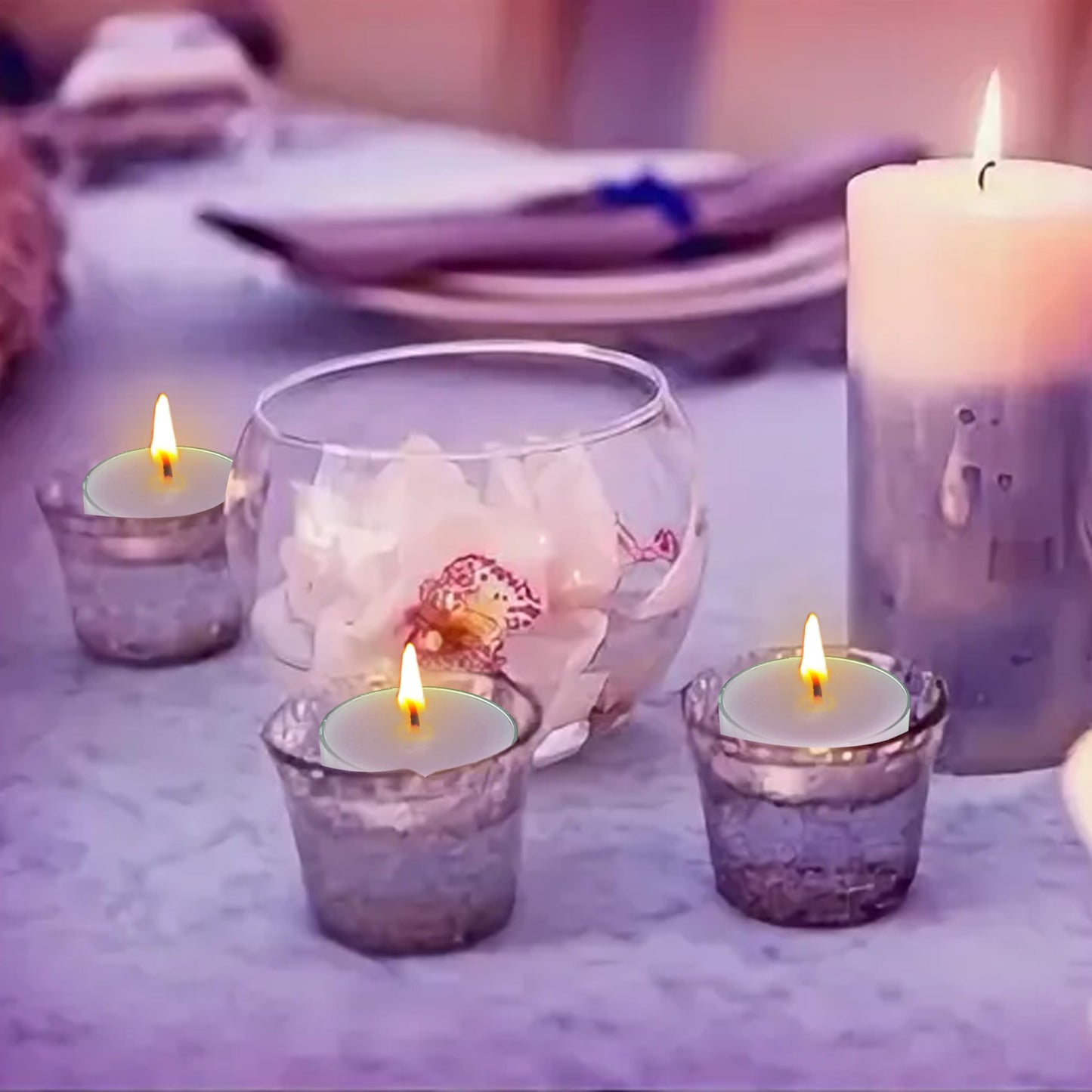 Scented Tealight Candles Light Purple Lavender Scented 12 Count Hand Poured Smokeless 4 Hour Clean Burn for Bedroom Relaxation Spa Night Meditation Yoga Practice Evening Wind Down