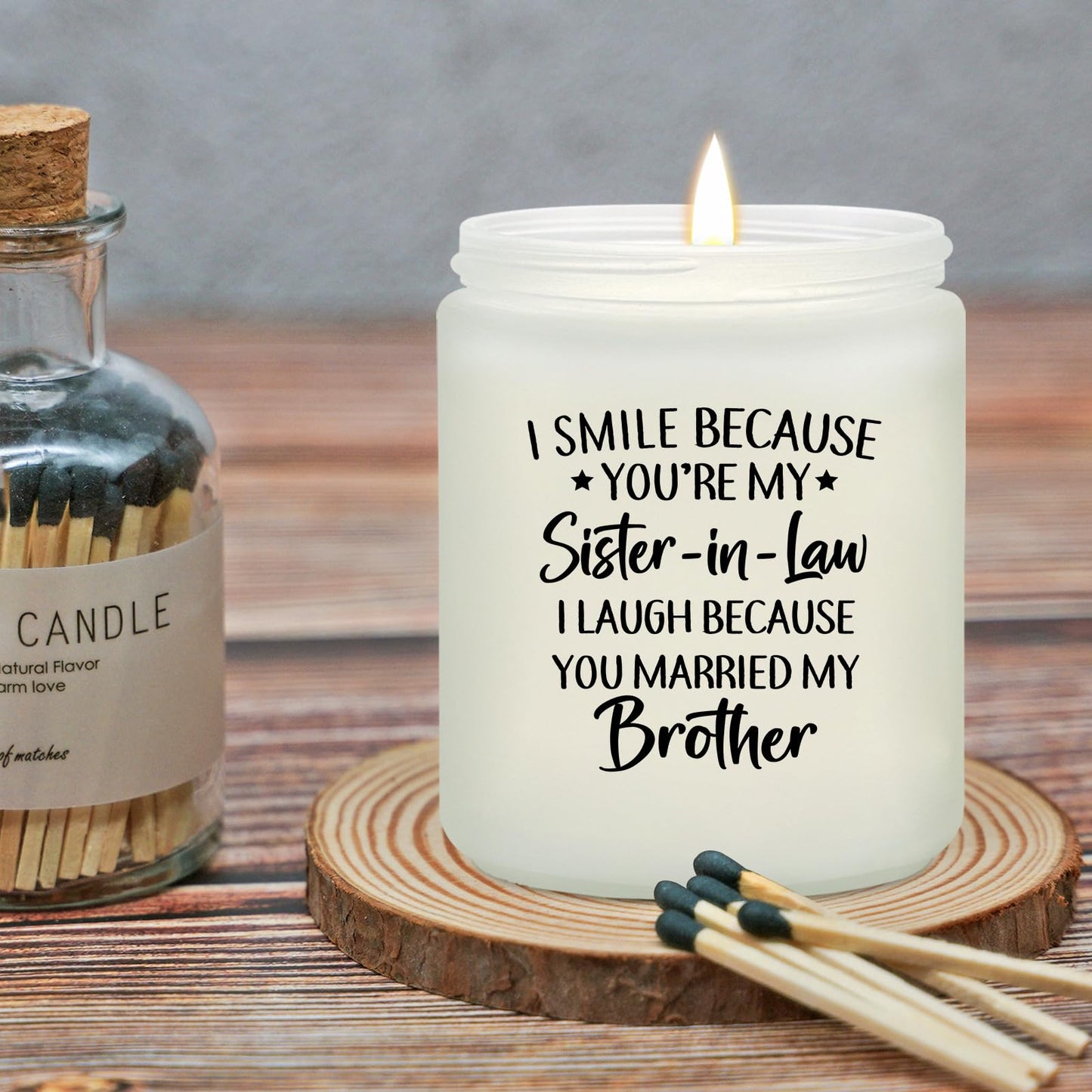 Maybeone Mothers Day Gifts for Sister in Law - Birthday Christmas Valentines Day Wedding Gifts for Sister in Law - Lavender Scented Candle
