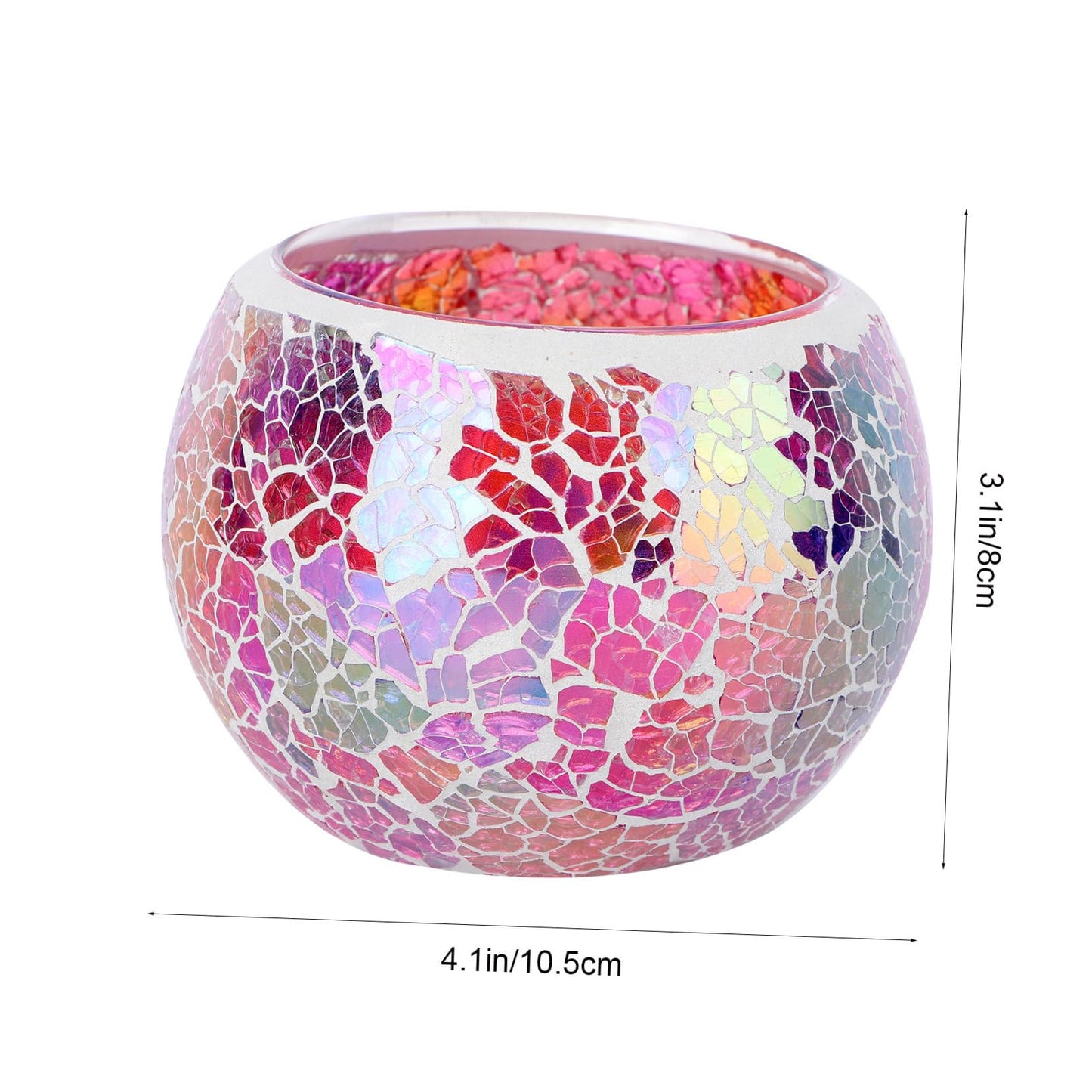 Amosfun Elegant Glass Candlestick Holder Unique Crystal Decor for Living Room Home Decor