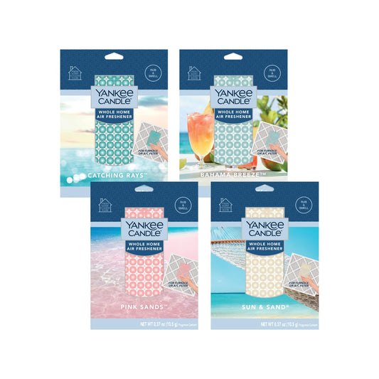 Yankee Candle Whole Home Air Freshener Variety Pack (Bahama Breeze, Catching Rays, Sun and Sand, & Pink Sands) (1ea / Pack of 4)