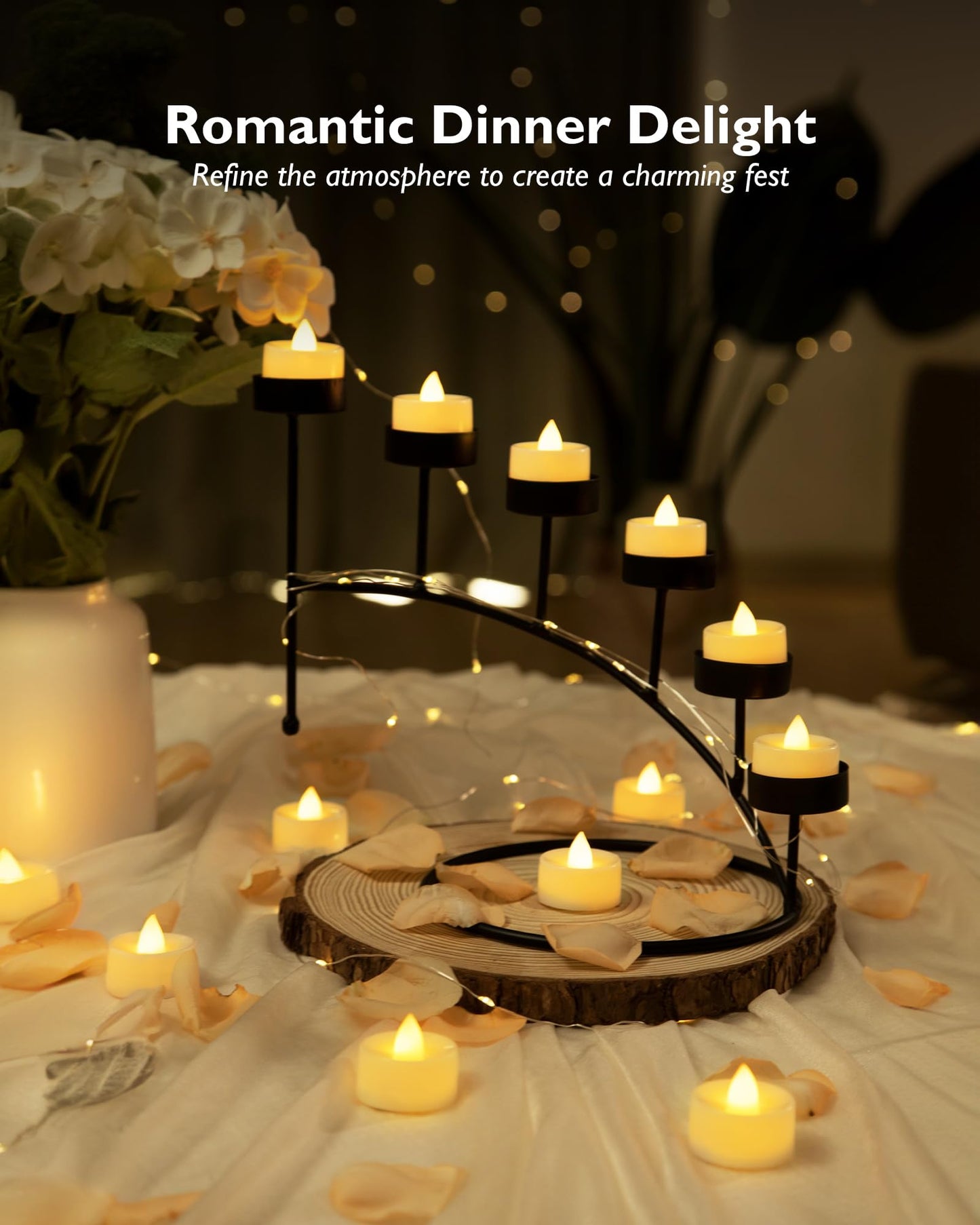 BEICHI 12-Pack Timer Tea Lights Candles Battery Operated, LED Tea Lights, Built-in 6 Hours Timer, Flameless Fake Candles, Tea Light Flickering Votive Candle 1.5'' D x 1.3'' H (Ivory Shell)