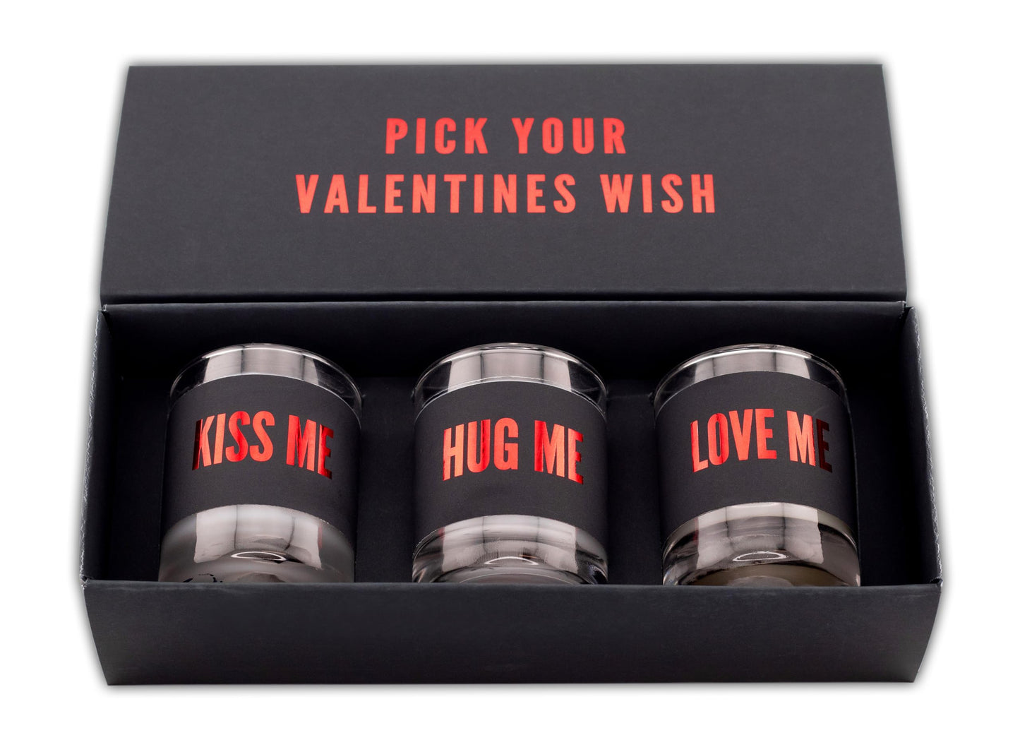 Happy Valentines Day Candle Gift Set - Spices & Evergreen, Tobacco Vanilla, Peach Mango - Gifts, I Love You Gifts, Sexy Romantic Scented Candles (2.7 Oz. 3 PCS)