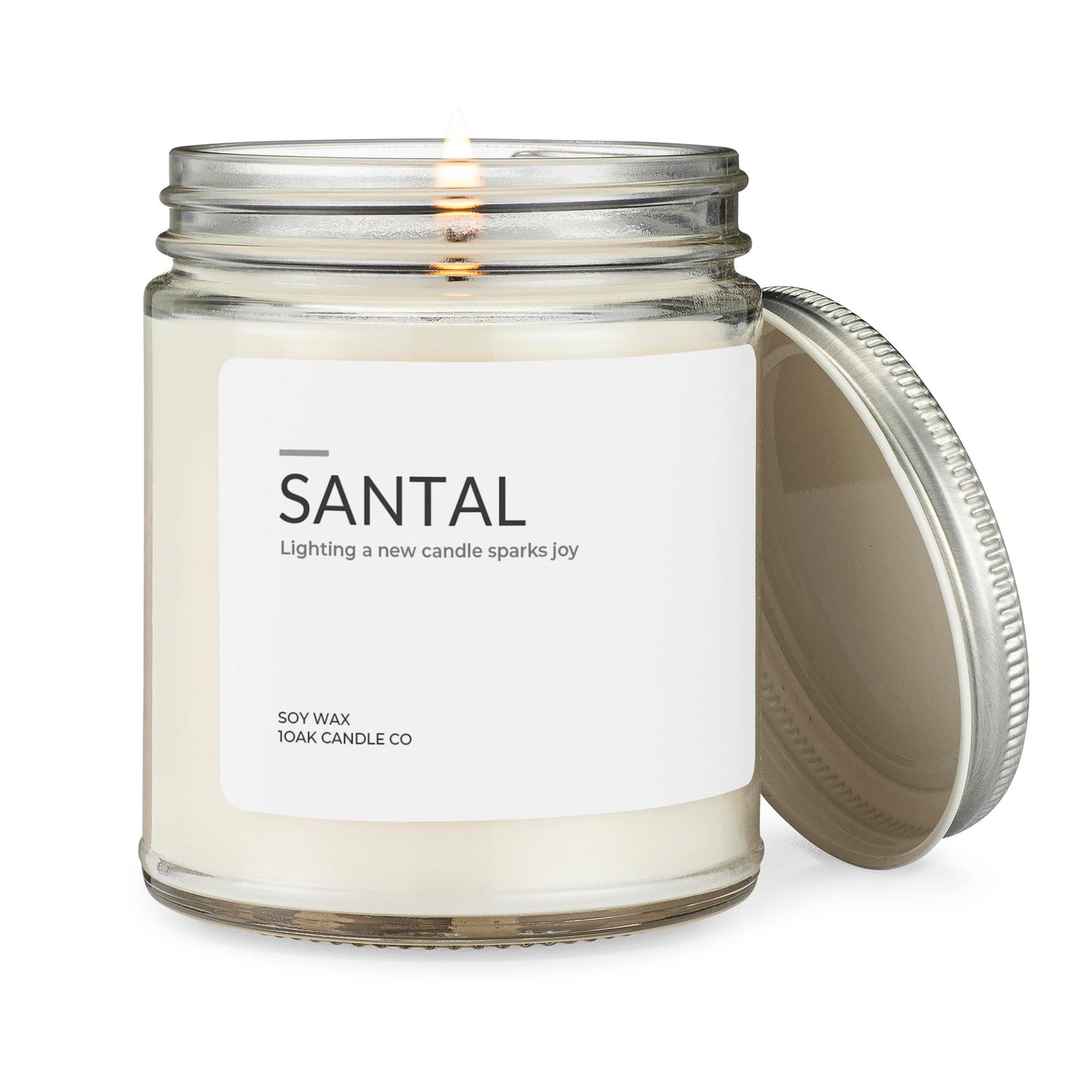 1OAK Santal Candle (Santal) - Soy Wax Scented Candle - Candles for Home Scented - Long Burning Candles Premium - Hand-Poured (7oz.)