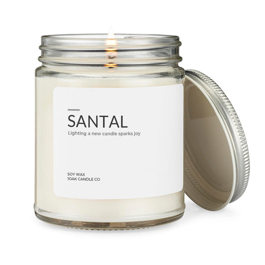 1OAK Santal Candle (Santal) - Soy Wax Scented Candle - Candles for Home Scented - Long Burning Candles Premium - Hand-Poured (7oz.)