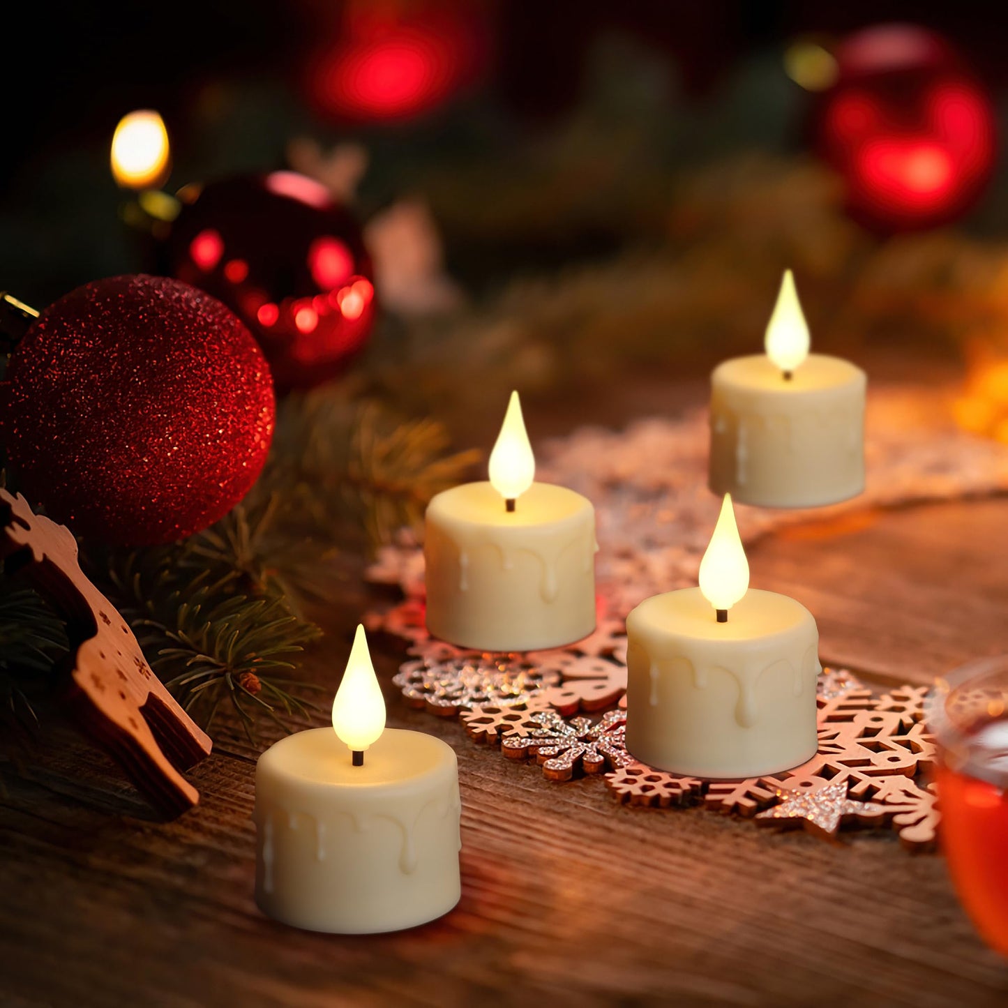 yunsheng 12PCS Rechargeable LED Tea Lights Candles with Remote, 3D Wick Flickering Flameless Votive Candles with 4/6H Timer, Warm White Electric Fake Candles with 2USB Charging Cable, Home Decor