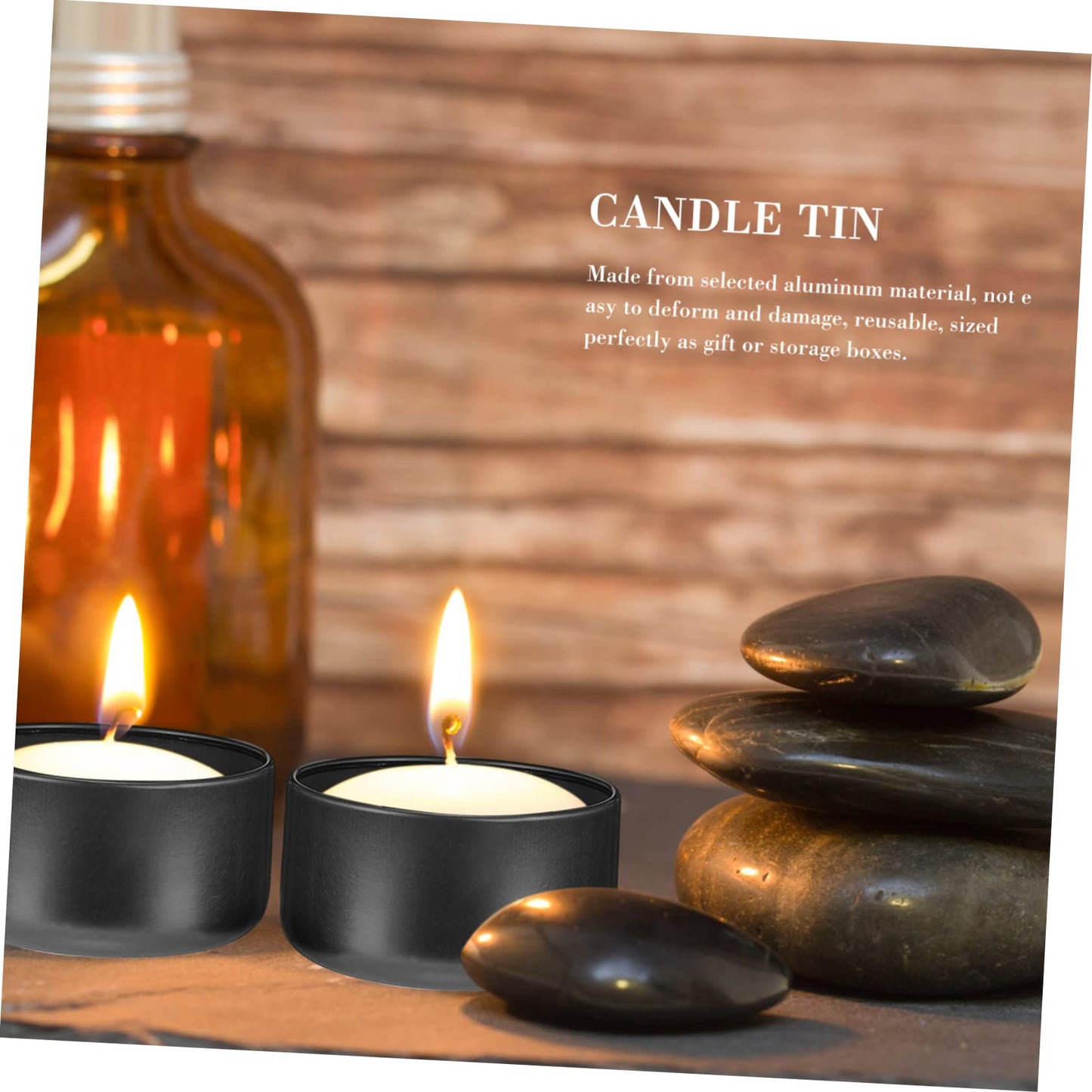 STOBOK 12pcs Candle Tins for Projects Portable Metal Candle Containers Seamless Design for Travel and Crafting for Aromatherapy and Storage