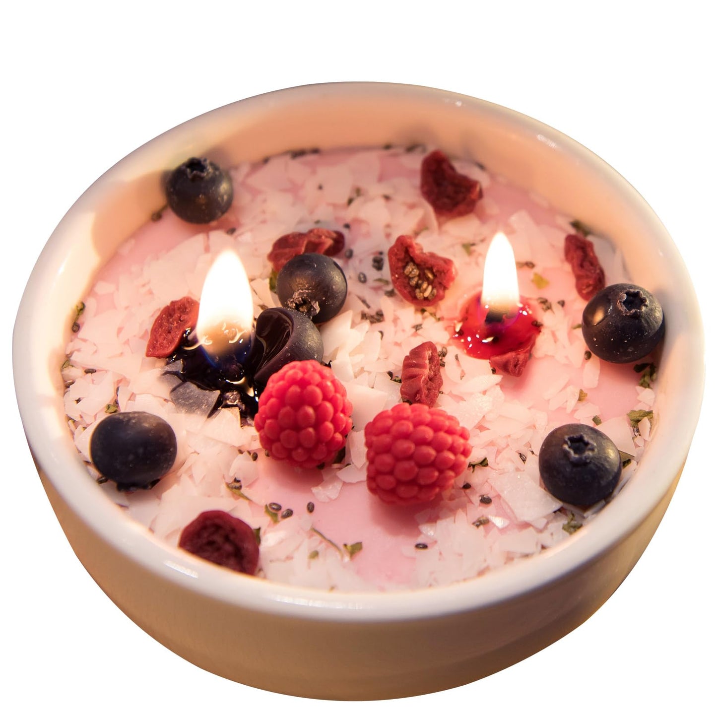 Realistic Fruity Yogurt Smoothie Bowl Scented Vegetable Wax Candle