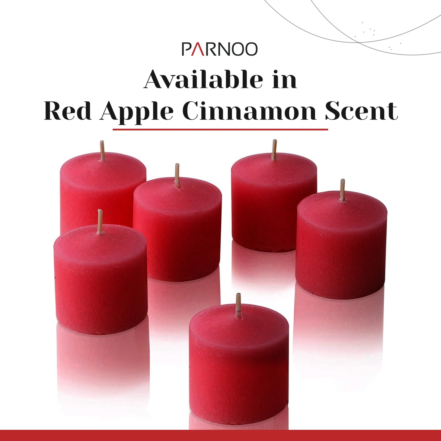 Red Apple Cinnamon Scented Votive Candles, Set of 12-1.25" Wax Candles for Home, Scented 10 Hour Burn Time - Aromatherapy, Spa Ambiance, Table Centerpieces & Home Décor