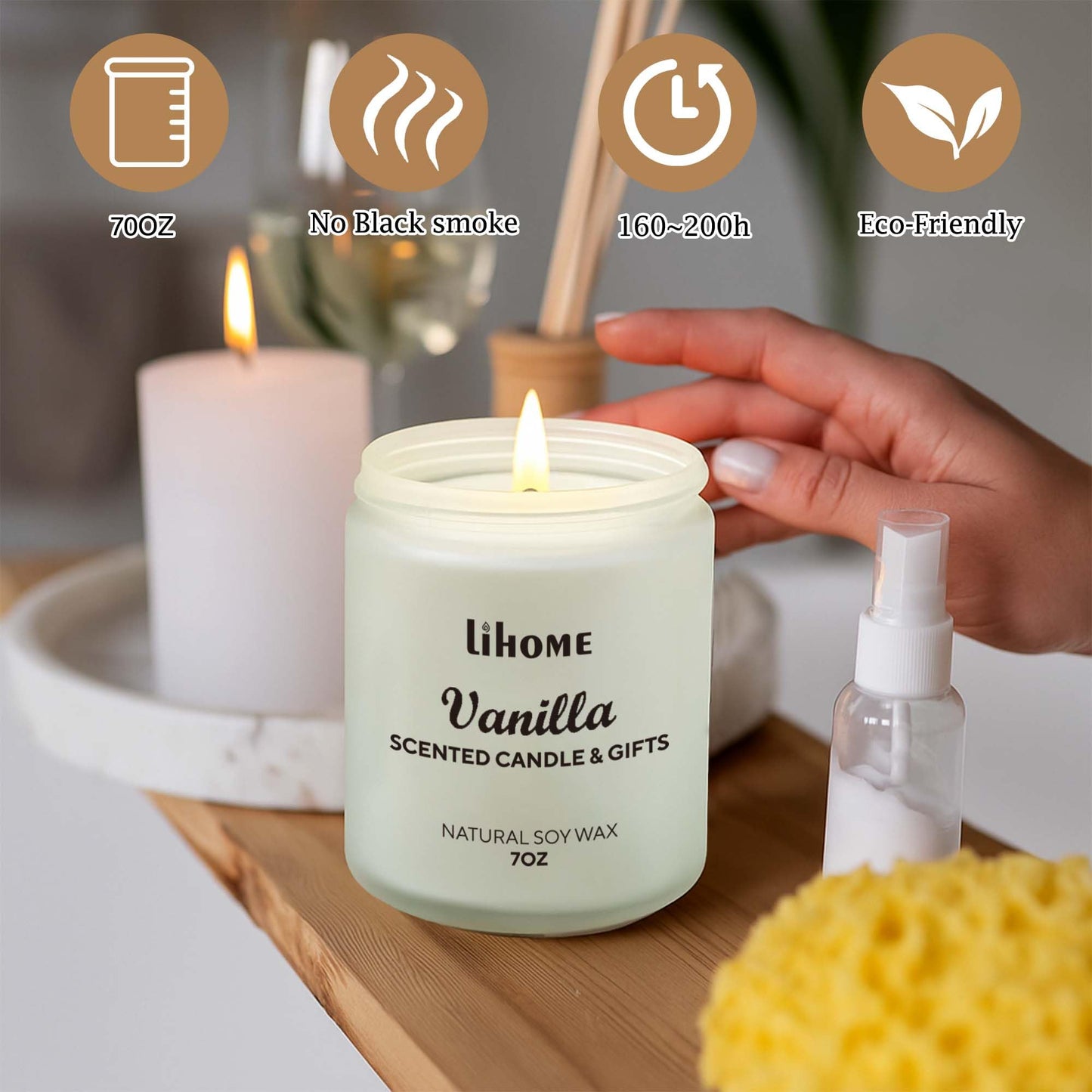 Candles Gifts for Women - Scented Candles, Natural Soy Wax Candles for Home Scented Perfect for Christmas, Birthday, Mother's Day, Vanilla Candle