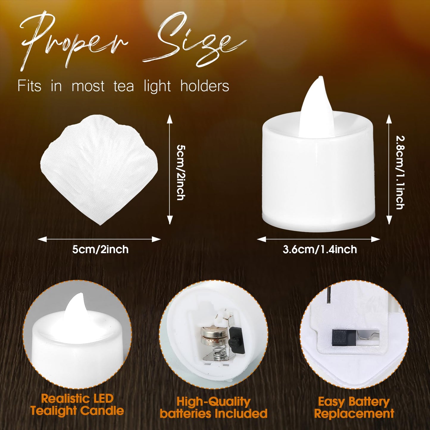 Coume 6000 Pcs Artificial Rose Petals with 72 Pcs Flameless LED Candles Romantic Decorations Fake Candles Anniversary Decorations for Valentine's Day Wedding Night(White)