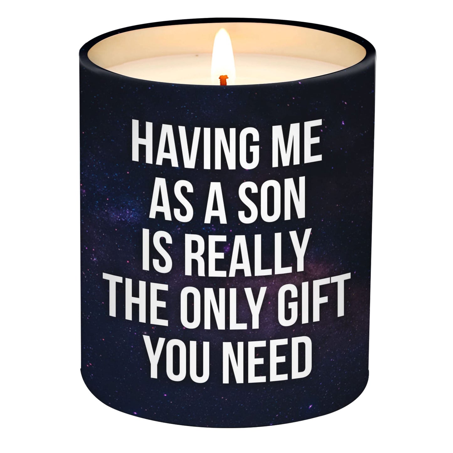 Mothers Day Gifts for Mom from Son - Birthday Gifts for Mom from Son - Moms Birthday Gift Ideas from Son - Mother Gift, Funny Mother Candle, 10 Oz Jar Lemongrass Scent Soy Wax Candle