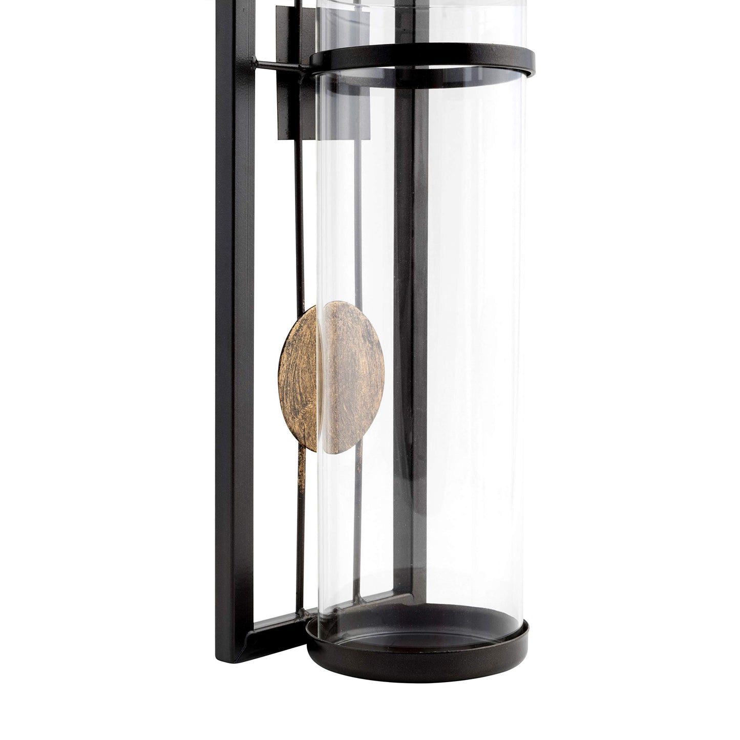 Danya B Set of Two Wall Sconces, Metal Wall Décor, Antique-Style Metal Sconce for Home, Patio or Office – Decorative Metal Wall Scone, Candle Holder, Real or Battery Operated Candles