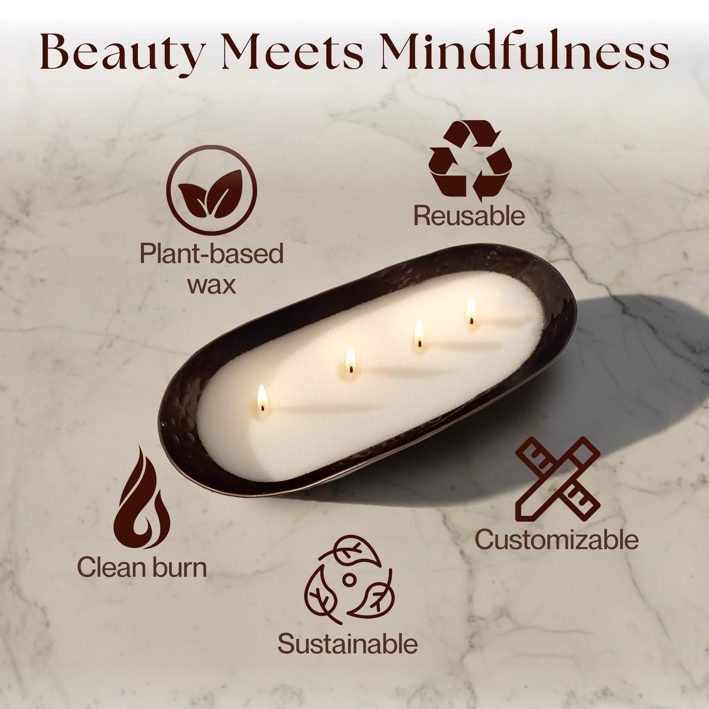LILY LADUE Sand Candle Kit - 1Lb/16Oz Pearled Candles Sand and Wicks (24) with Bronze Holder, Unscented Aroma Beads, Reusable Pearled Candle Wax for DIY Home Kit, Powder Beads Refill Available