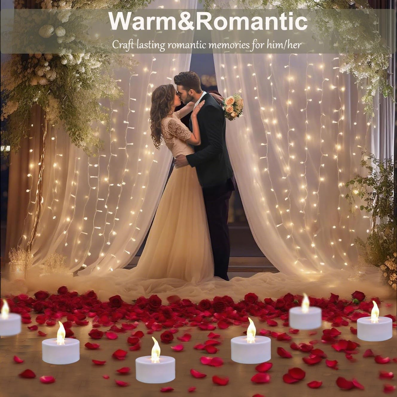 Jialine Remote flameless led Tea Light Candles with Timer,Realistic Flickering tealight Candles with Remote,Safe Decorative Lighting for Christmas,Wedding,Home Decor (Warm White 24 Pack)