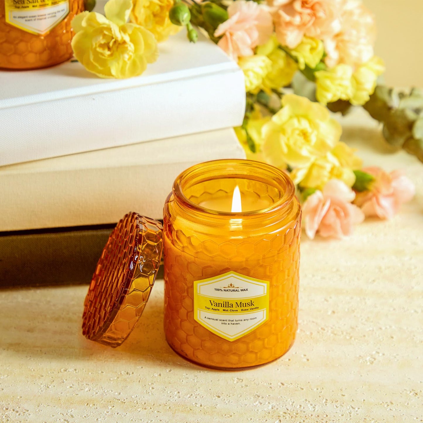 6 Pack Natural Soy Wax Jar Candles for Home, Scented Aromatherapy Gift Set for Women, 33 oz 240 Hour Long Lasting Candles Gifts for Mothers Day Birthday Women Valentine's Day