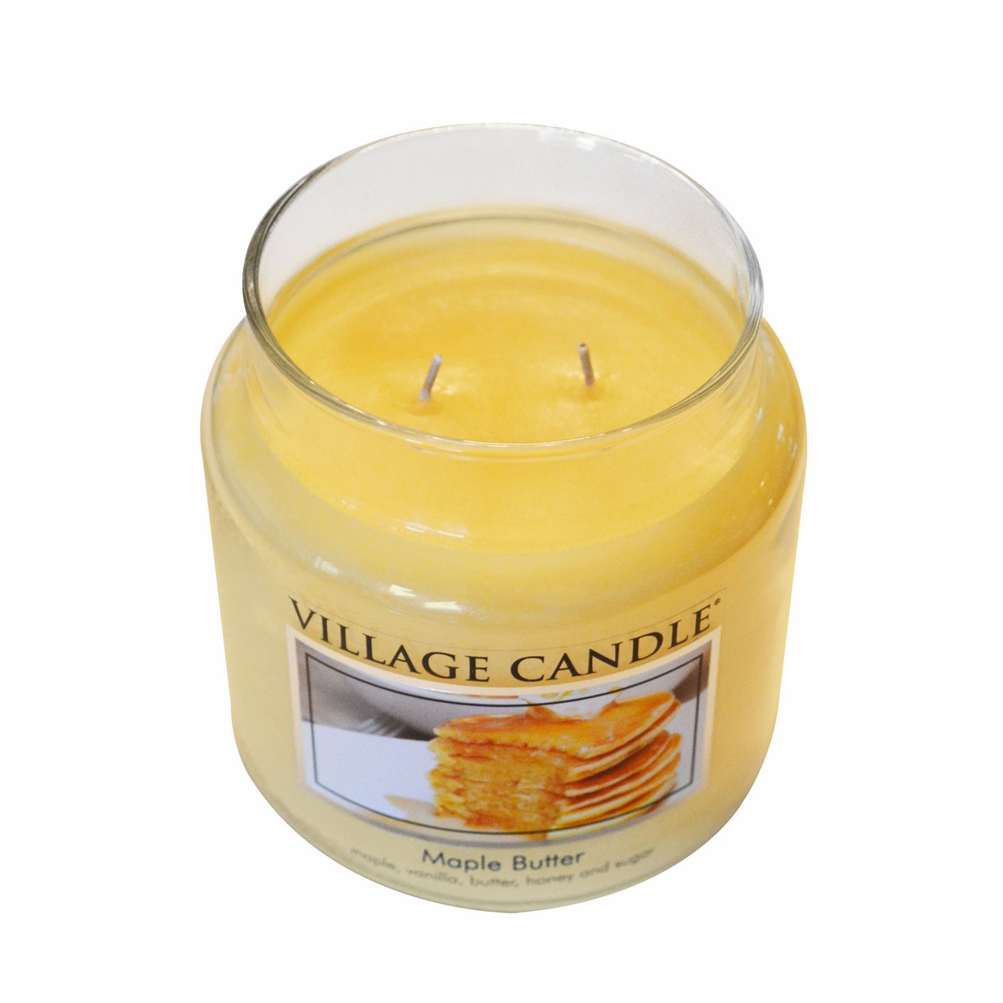Village Candle Maple Butter Large Glass Apothecary Jar Scented Candle,21.25 oz,Yellow,(Pack of 6)