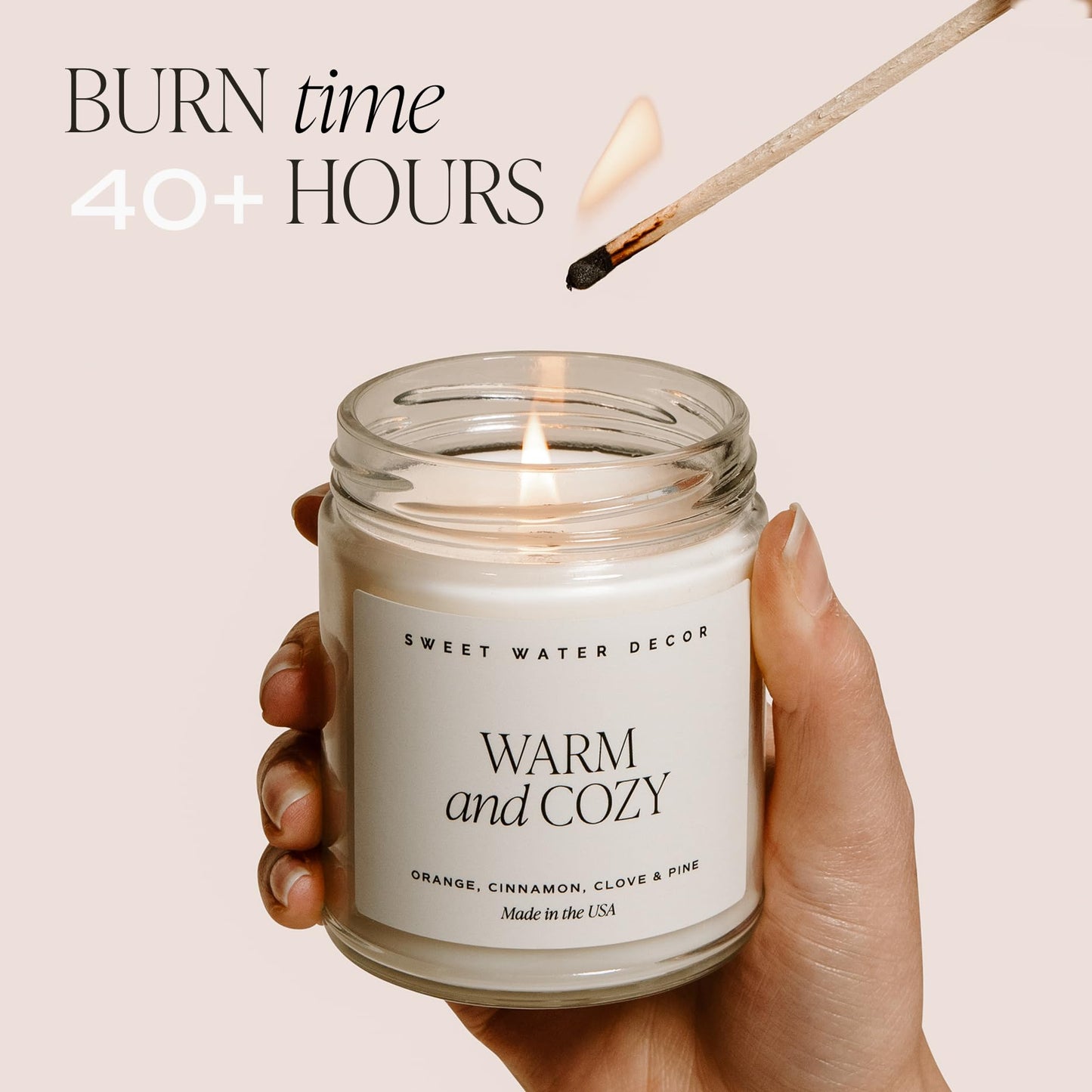 Sweet Water Decor Mango & Coconut Soy Candle - Pineapple, Mango and Orange Scented Summer Candles for Home - 9oz Clear Jar + Gold Lid, 40+ Hour Burn Time, Made in The USA