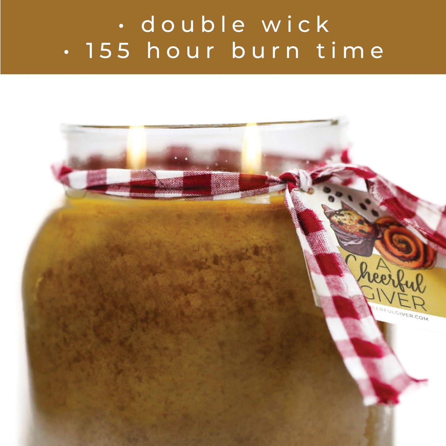A Cheerful Giver - Butter Maple - 34oz Papa Scented Candle Jar with Lid - Keepers of the Light - 155 Hours of Burn Time, Gift for Women, Brown