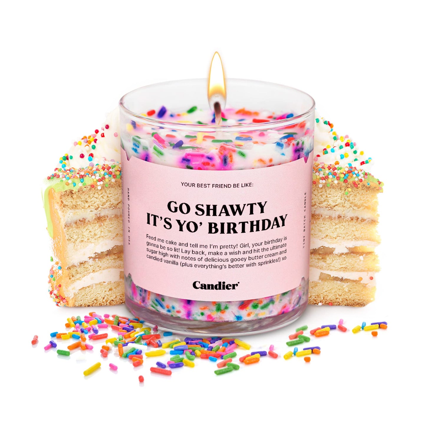 Birthday Cake Scented Candle, Natural Soy Candle with Birthday Cake & Buttercream Notes, Aromatherapy for Relaxation, Unique Candles Gifts for Women, 60-Hour Burn Time - Candier by Ryan Porter