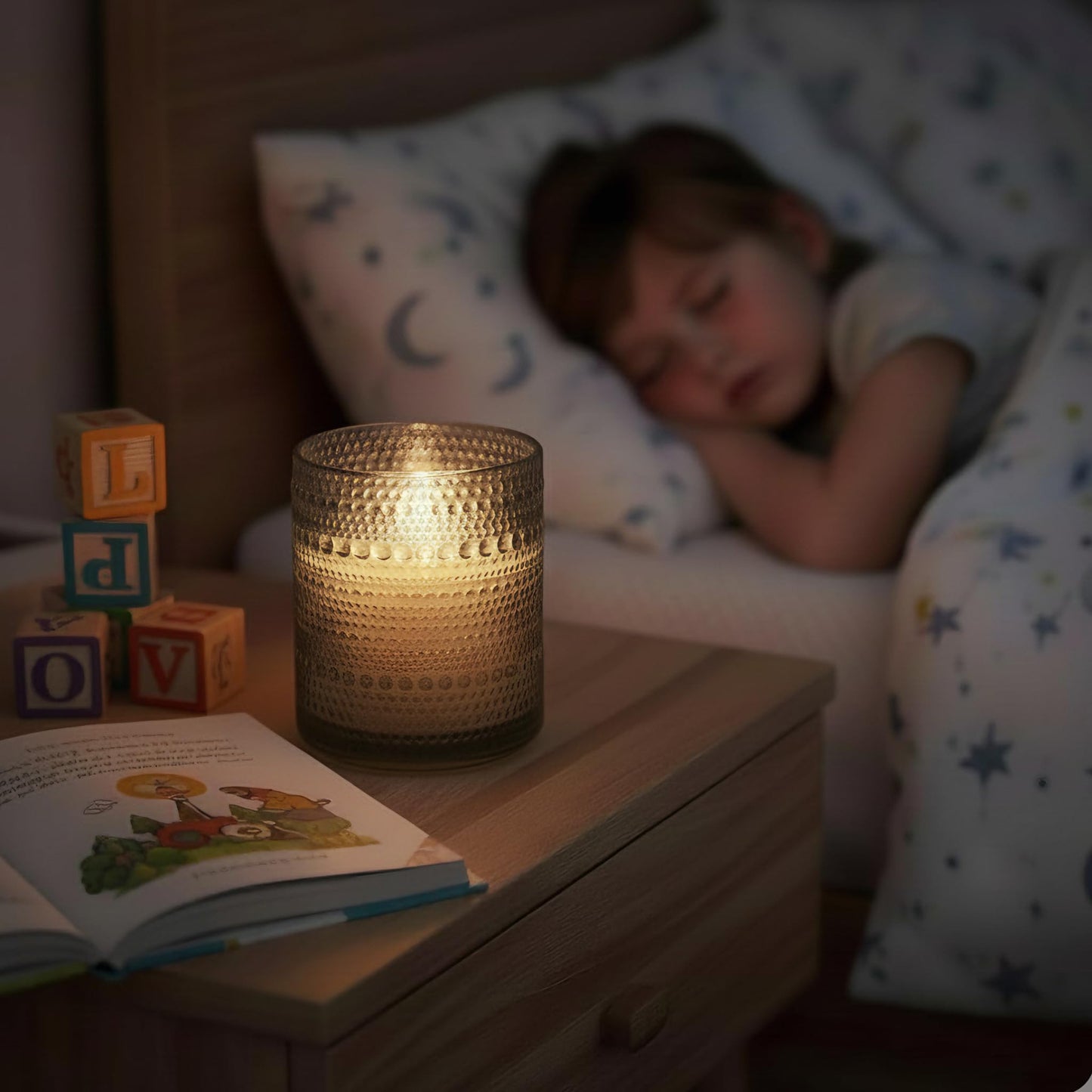 VENTA Stunning Grey Dotted Glass Flameless Candles 2-Pack with Realistic Flickering Glow | Includes Remote & Timer | Battery Operated LED Set for a Cozy & Chic Home Decor Accent