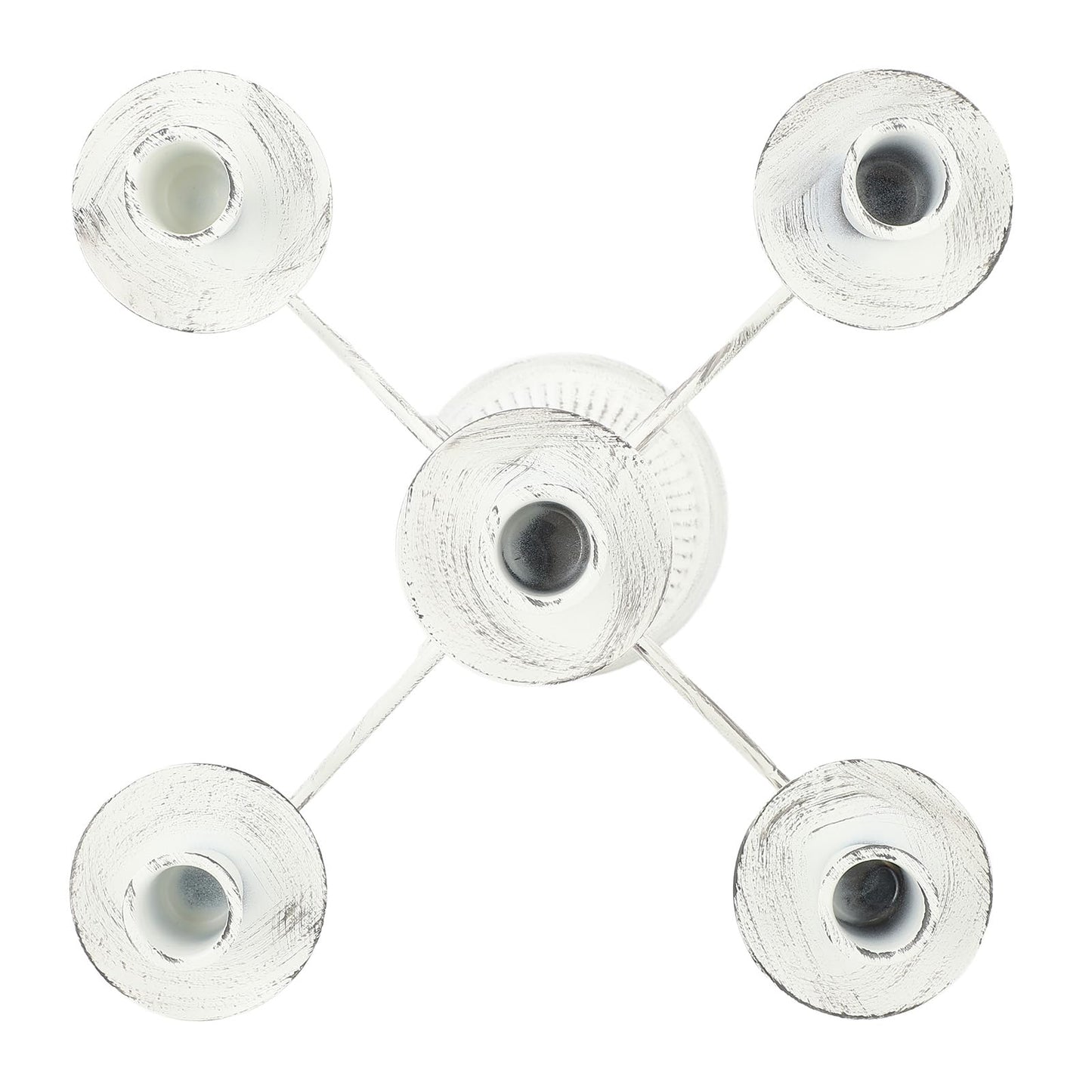 BEIJIALY 5 Arms Cast Iron Candlestick Holders, Metal Candelabra Rustproof Dampproof Iron Candle Holder Decorative Luxurious Candlestick Holder for Weeding Hotel