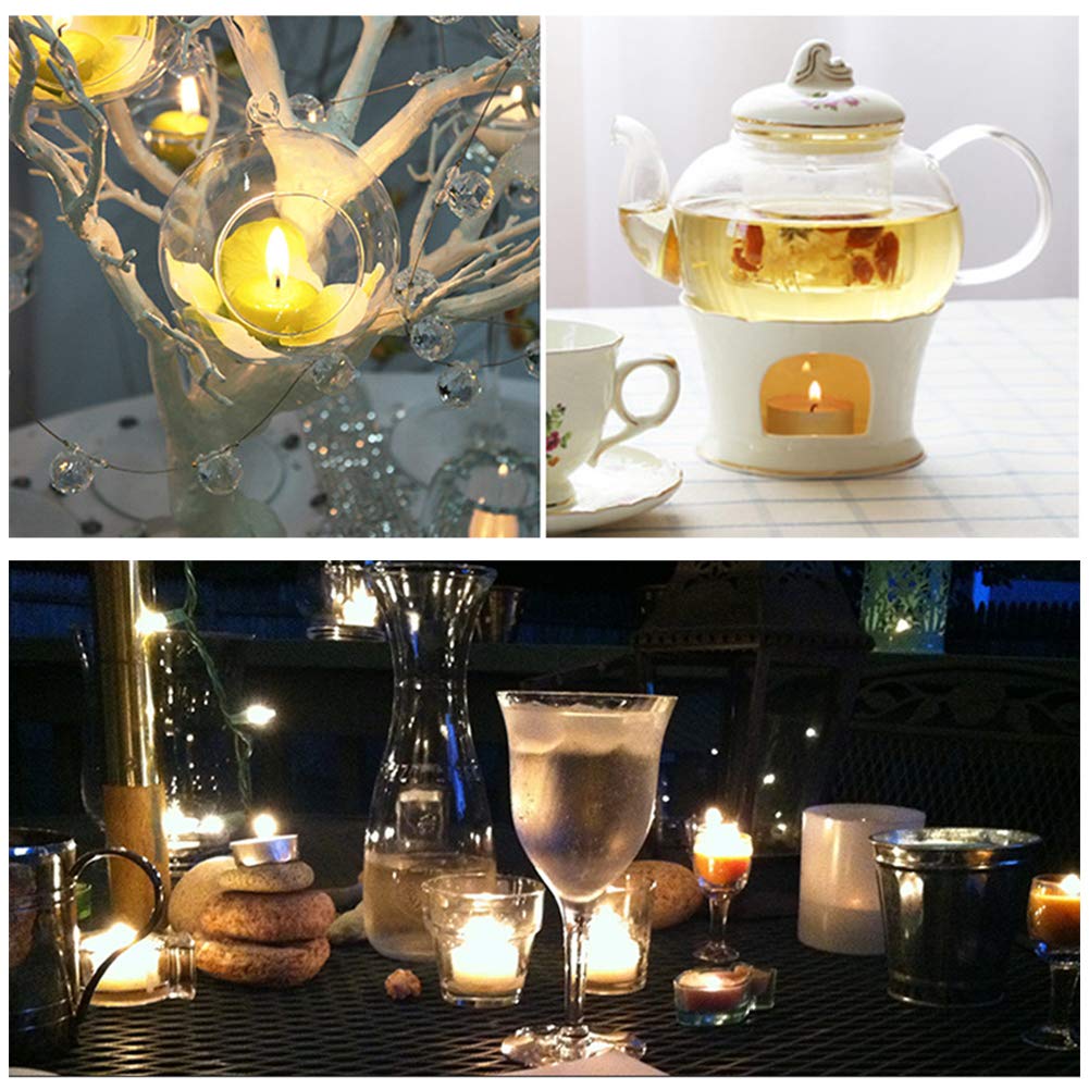 Pilarmuture Tea Lights Candles, 50pcs Heart Shaped Smokeless Tea Lights Candles Unscented Candles, Dripless & Long Lasting Mini Tealight Candles for Wedding Celebrations Home Party Decor