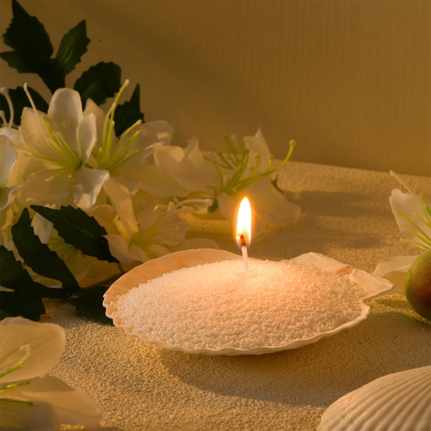 Conelist 1lb Jasmine Scented Pearled Candle Sand Wax Set Customized Powder Making Candles Refill Kit Palm Wax All Natural Non Toxic with 10 Wicks for Graduation Thank You Teacher Gifts DIY Making