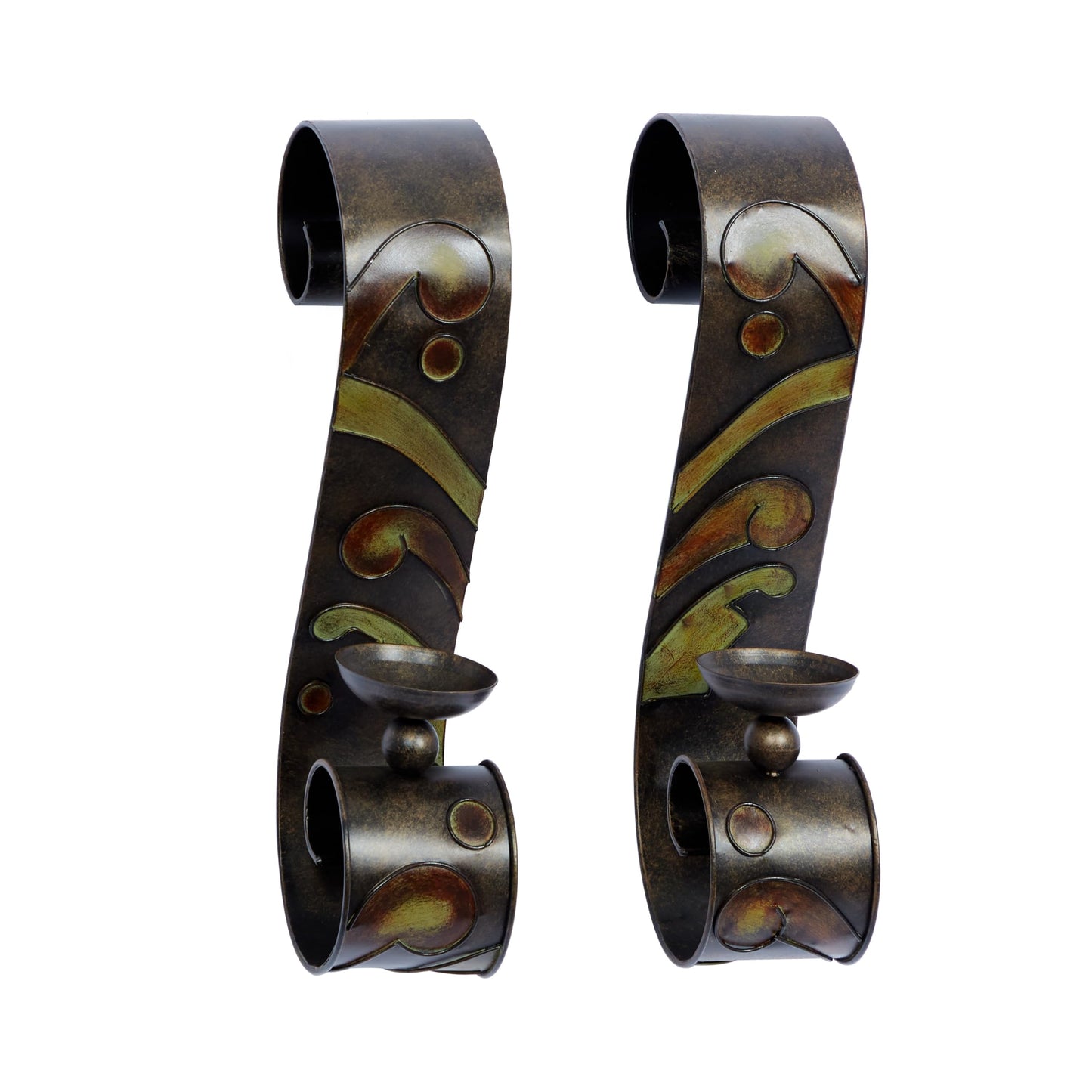 Deco 79 Traditional Metal Solid Wall Sconce, Set of 2 5"W, 19"H, Black