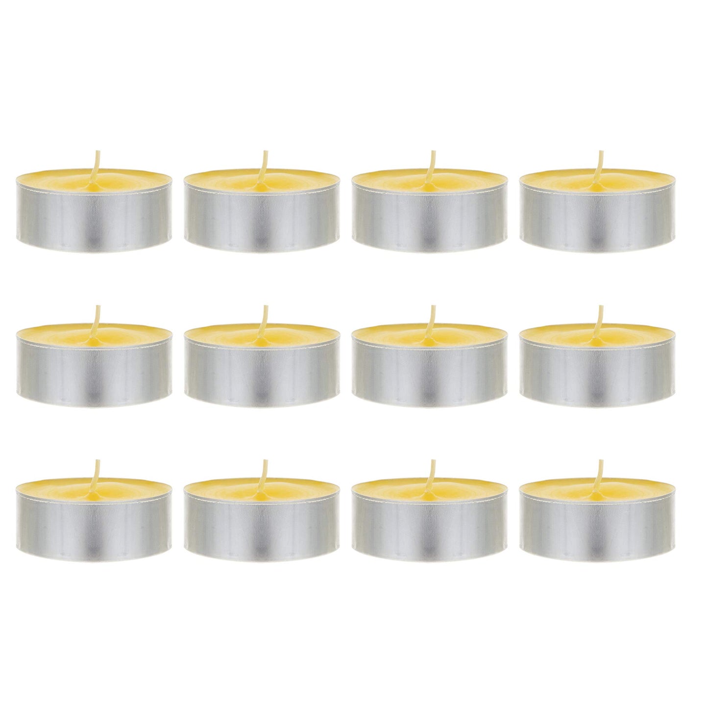 Mega Candles 12 pcs Scented Mega Tea Lights Citronella Candles, Hand Poured Paraffin Wax Candle 8 Hours, Indoor & Outdoor Use, Camping, Festivities, Events, Party Usage, Patio, Barbecue BBQ, Picnics