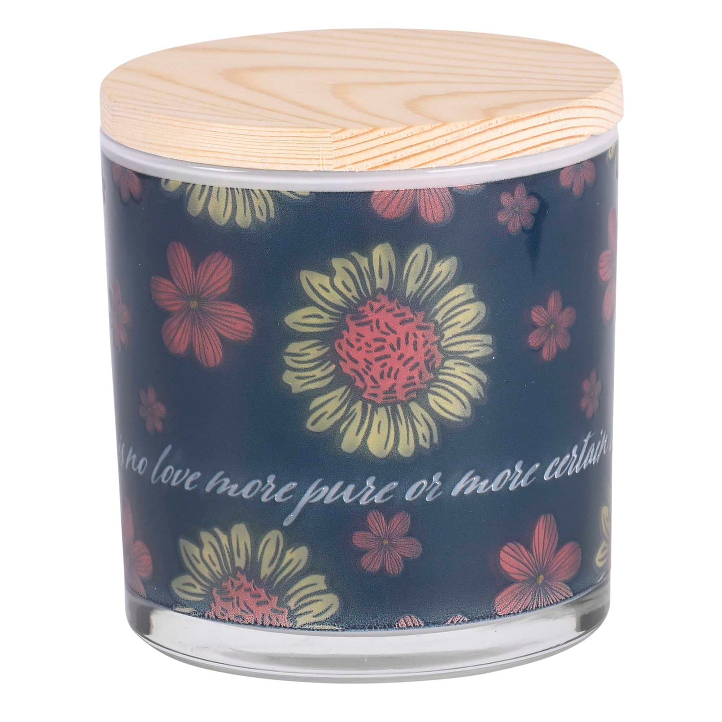 Elanze Designs Decorative Double Wick Jar Candle with Lid 13 Ounce All Natural Soy Wax There is No Love More Pure Floral