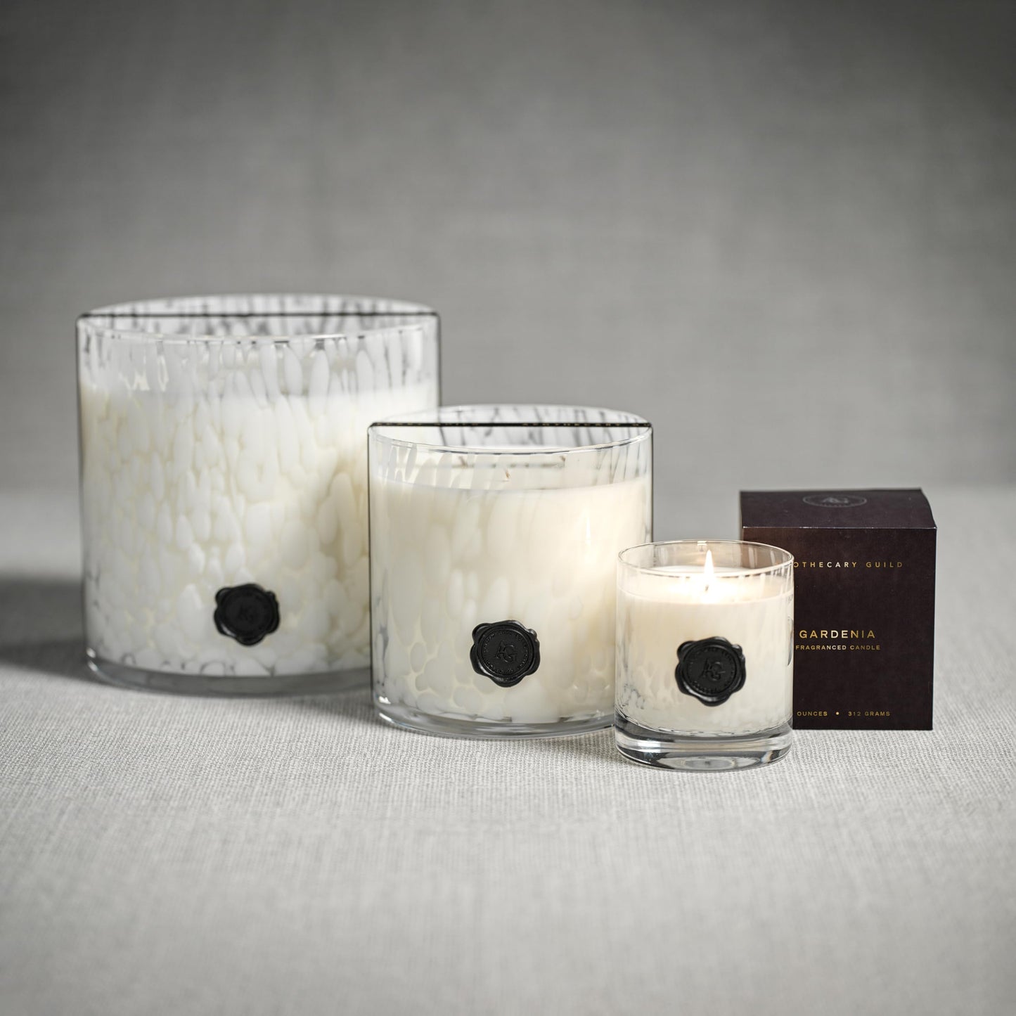 Zodax Apothecary Guild Opal Glass Jar Scented Candle for Home Decor - Single-Wick Candle Ideal for the Home - Gift Box Package Included - Gardenia - 11 Oz.