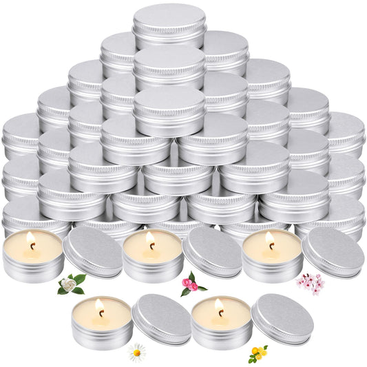 MTLEE 50 Pcs Wedding Scented Candles Gift Travel Tin Candle Aromatherapy Candle for Christmas Winter Baby Shower Favors Wedding Gifts(Gardenia,Camellia,Chamomile,Lemon & Sage,Cherry Blossom)
