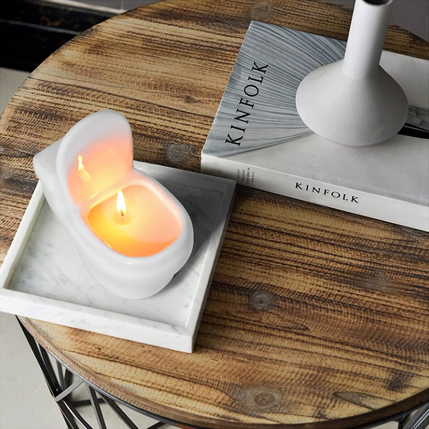 Toilet Shaped Scented Candles,Funny Gag Gift for Women & Men,Jasmine Fragrance Aromatherapy Candle is 6 Ounces, Burns for Over 42 Hours, Unique Candles for White Elephant Party,Birthday Prank