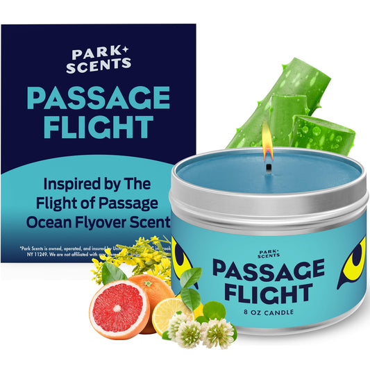 Park Scents Passage Flight Candle - Super Accurate Smell of The Ocean Scene in Flight of Passage Ride - Soy Blend Vegan and Cruelty Free - Handmade in The USA | 8 oz. tin