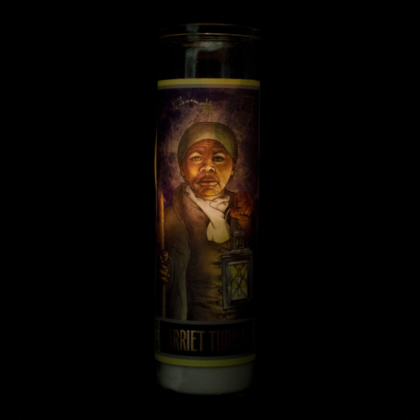 The Unemployed Philosophers Guild Harriet Tubman Secular Saint Candle - Unscented 8 Inch Tall Glass Prayer Votive, Made in The USA