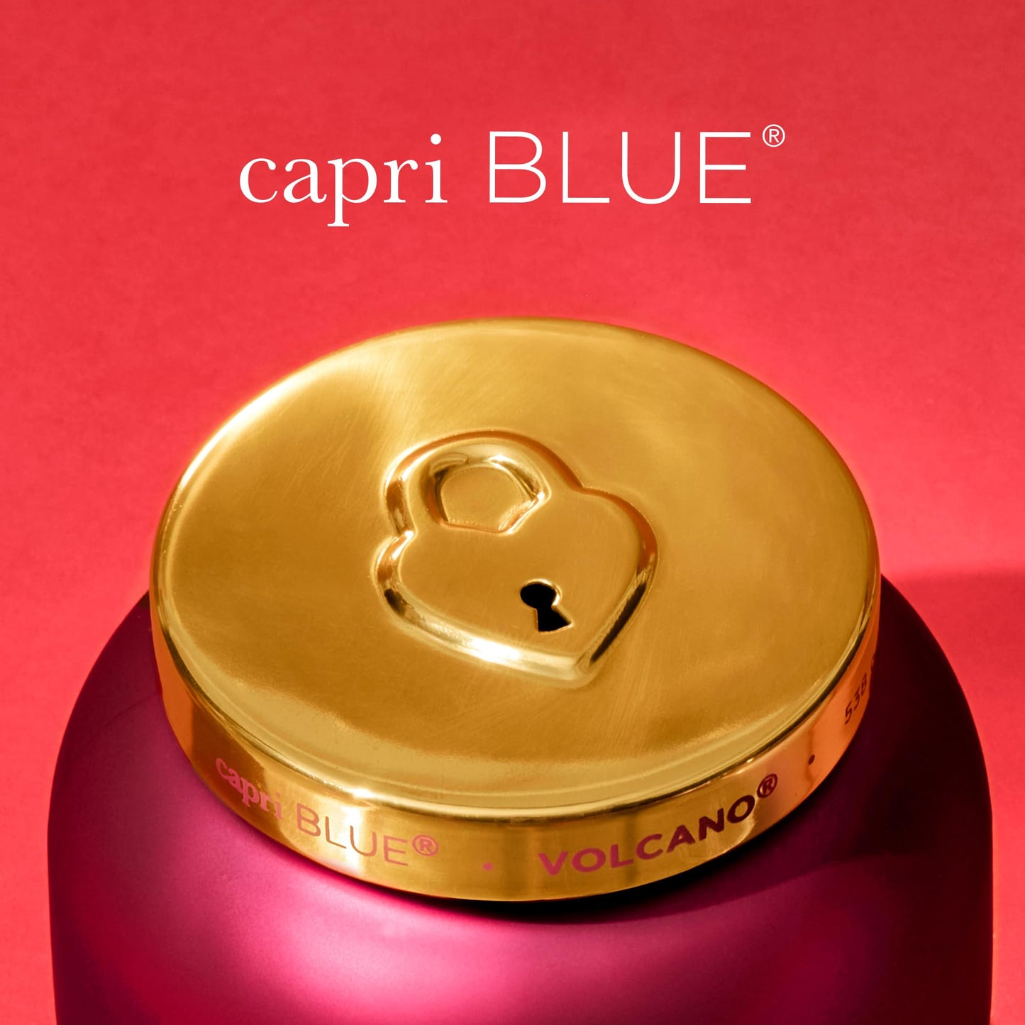Capri Blue Volcano Scented Candles - Red Luxury Candles for Home Scented with Tropical Fruit & Sugared Citrus - Long Lasting Soy Wax Blend - Valentine's Day Gifts (Locked in Love, 19 oz)