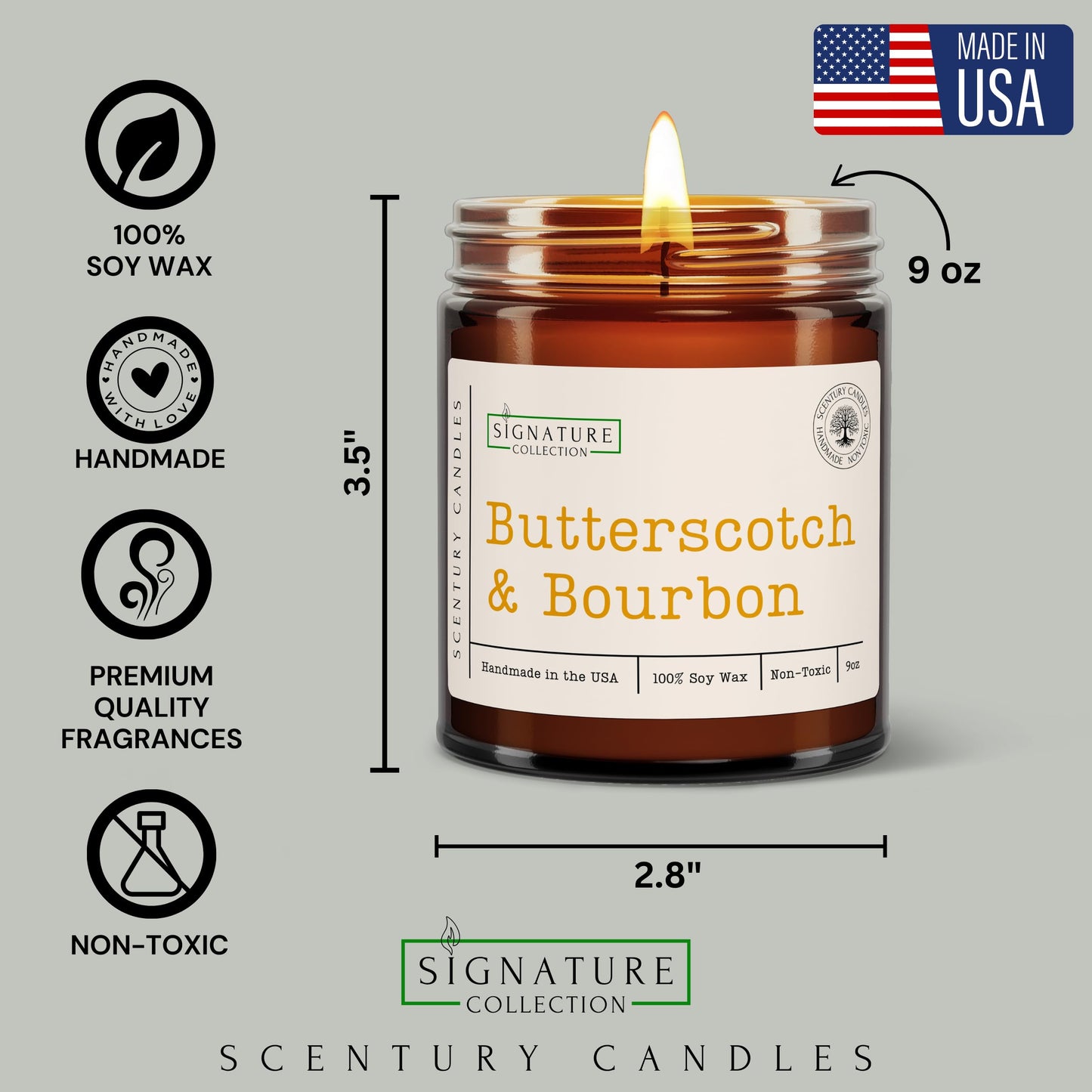 Pumpkin Spice Buttercream Fall Scented Candle, Many Scents to Choose from, All Natural Non-Toxic Soy Wax, Handmade in The USA (Pumpkin Spice Buttercream)