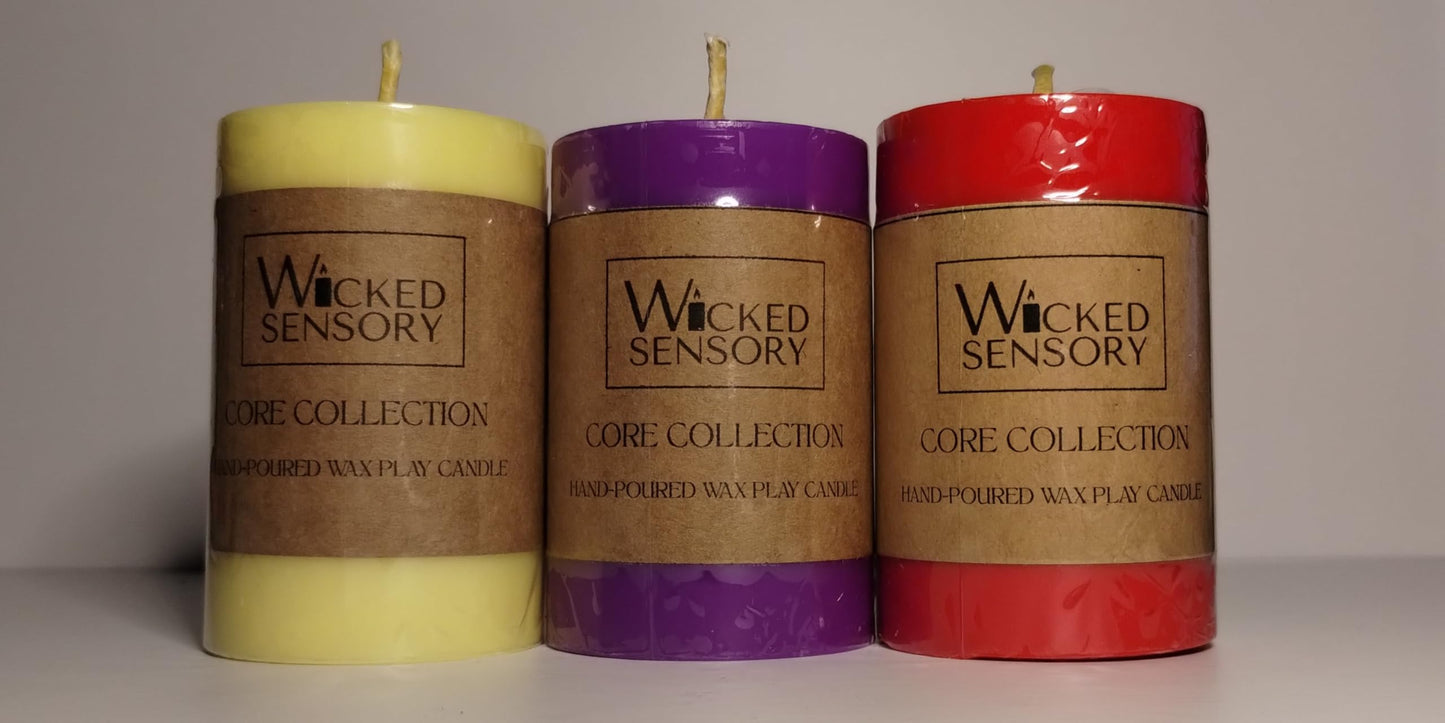 Premium Wax Play Candle - Unscented Body Safe Wax Blend for Sensory Play, Comfortable Heat Sensation - Perfect for Couples & Beginners (Purple)