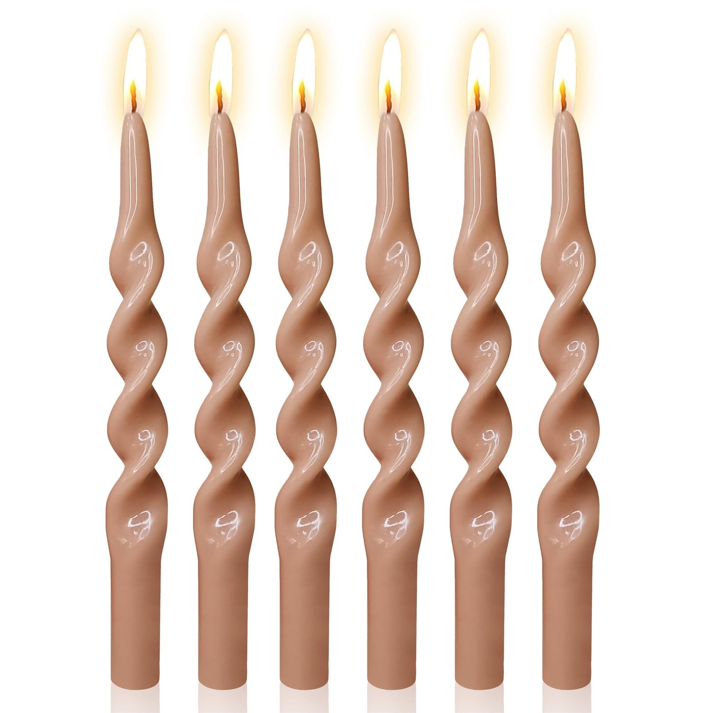 Spiral Taper Candles Taper Candlesticks - 6pcs Gedengni Candle Stick Unscented Wax Candles Elegant Design for Home Décor Weddings Festive Seasons Holiday