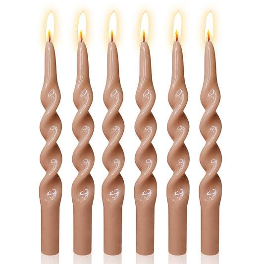 Spiral Taper Candles Taper Candlesticks - 6pcs Gedengni Candle Stick Unscented Wax Candles Elegant Design for Home Décor Weddings Festive Seasons Holiday
