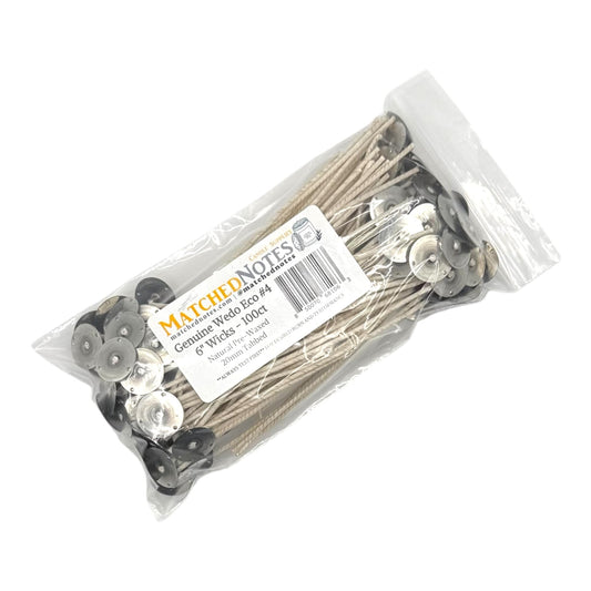 Genuine Eco Candle Wicks - Natural Wax Coating - Top Selling Wick (Eco #4-100ct)