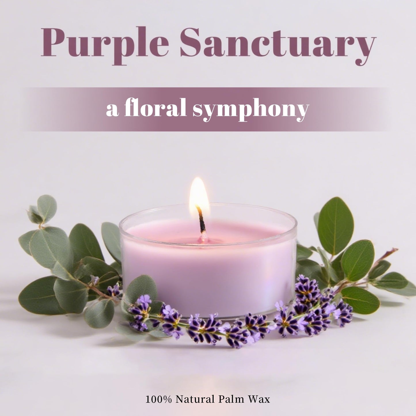 Aile Craft Lavender Scented Tealight Candles, 10pcs Natural Soy Smokeless Tea Lights Candle for Christmas Day, Home Decor, Dinner, Weddings, Party - (Round, Purple)